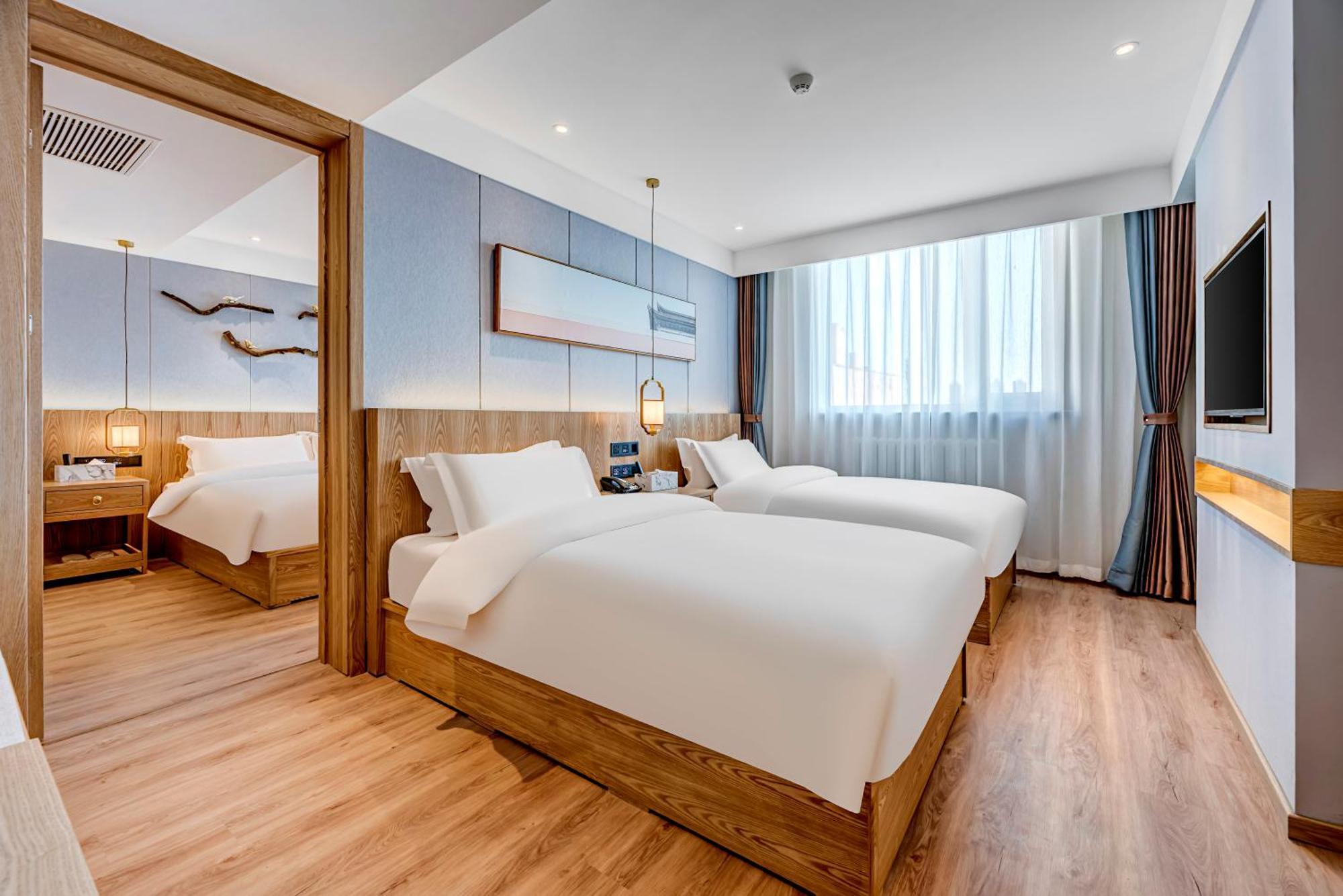 Happy Dragon Universal Vacation Hotel - Close To Universal Studio And Wanda Plaza,Free Shuttle To The Resort,Free Coffee,Laundry بكين المظهر الخارجي الصورة